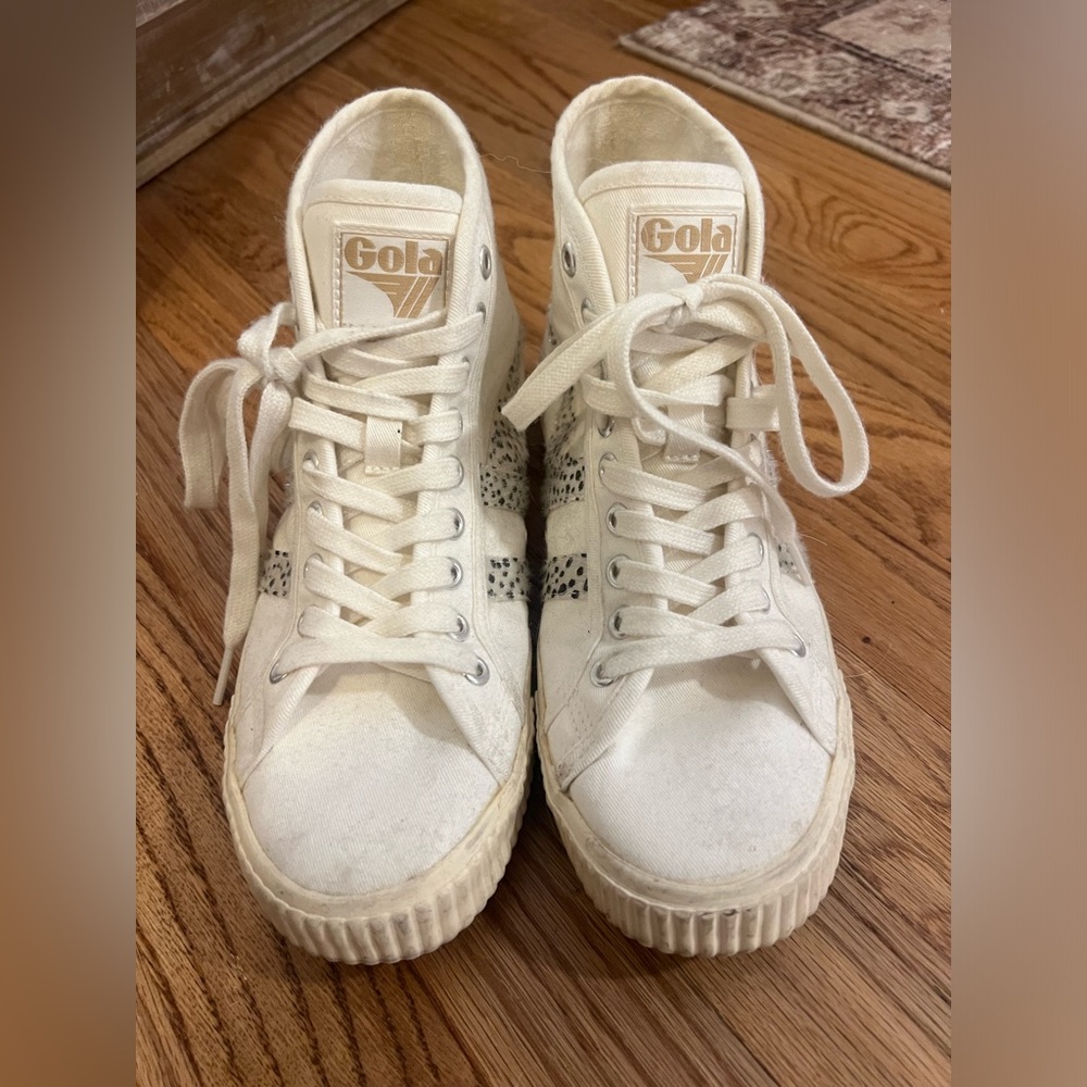 Gola white sneakers with animal print